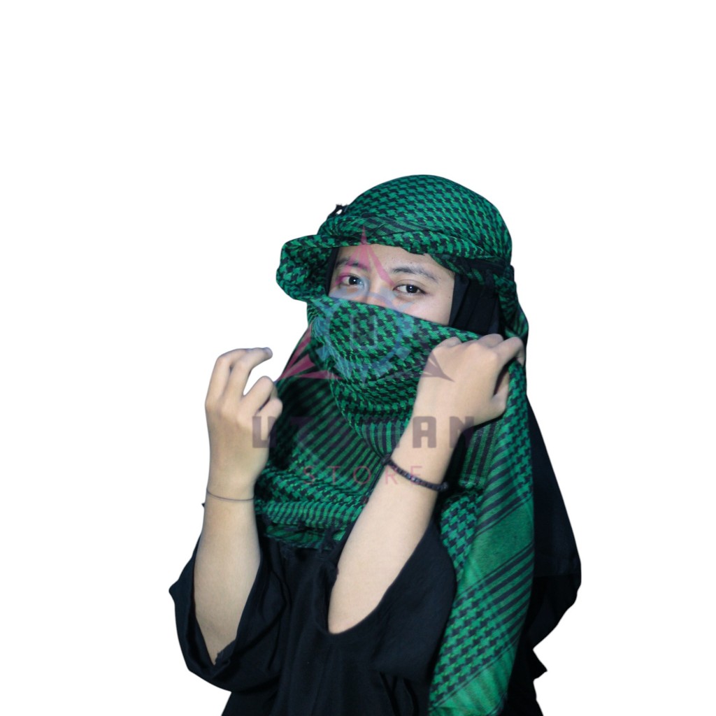 Sorban Wanita Motif Kotak Garis Sorban Yaman