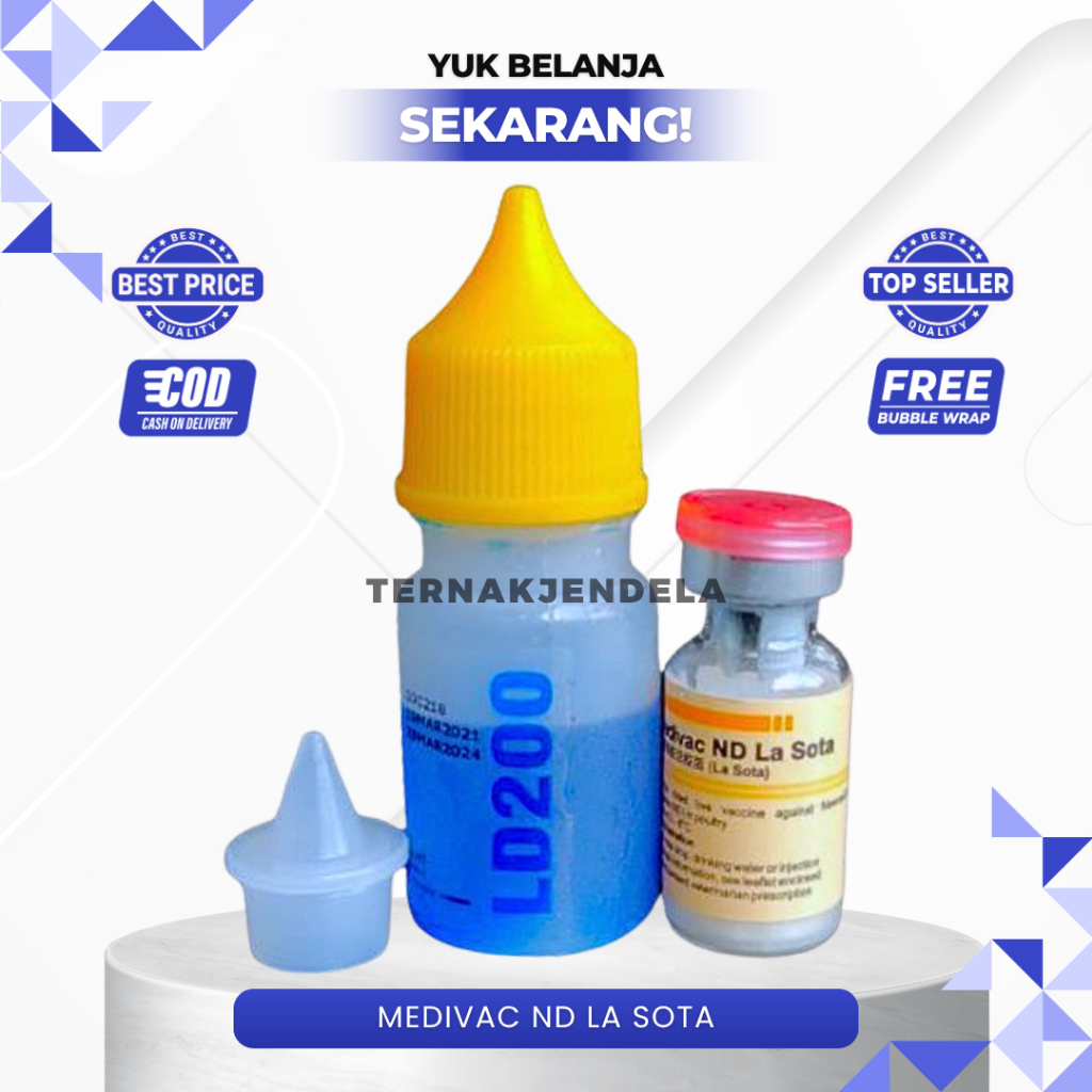 MEDIVAC ND LA SOTA DOSIS 200 EKOR + PELARUT MEDIVAC BY MEDION - Vaksin Untuk Unggas.