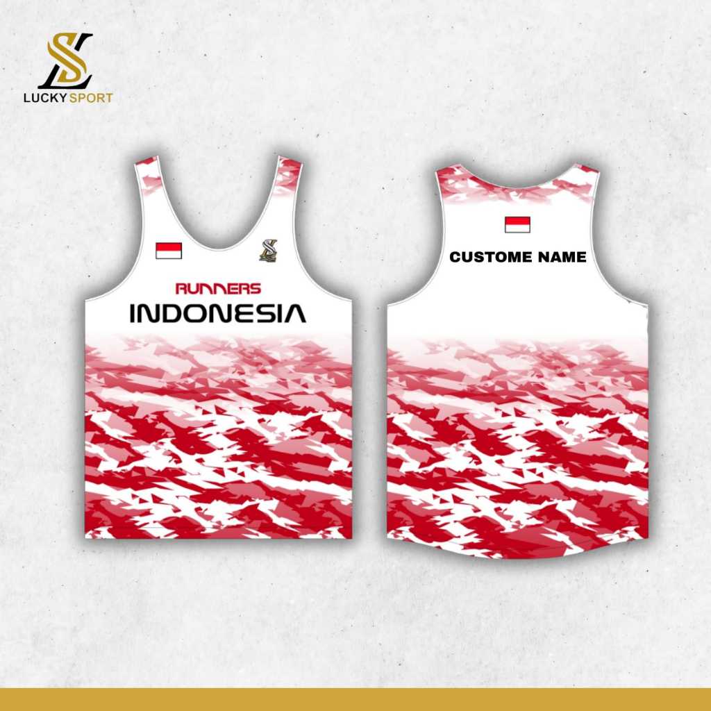 Luckysport Running Jersey sports Singlet outdoor sport Singlet Lari  Indonesia Cepat Kering