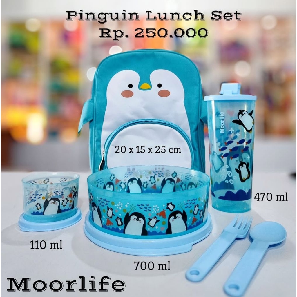 Bunny Lunch Set/Penguin Lunch Set/Bekal moorlife/moorlife pontianak/moorlife pilihanku/bekal sekolah