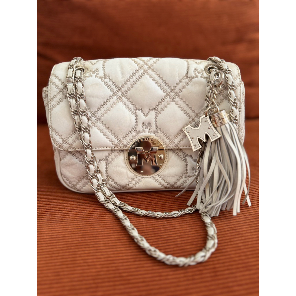 Tas Metrocity Putih Kulit Asli