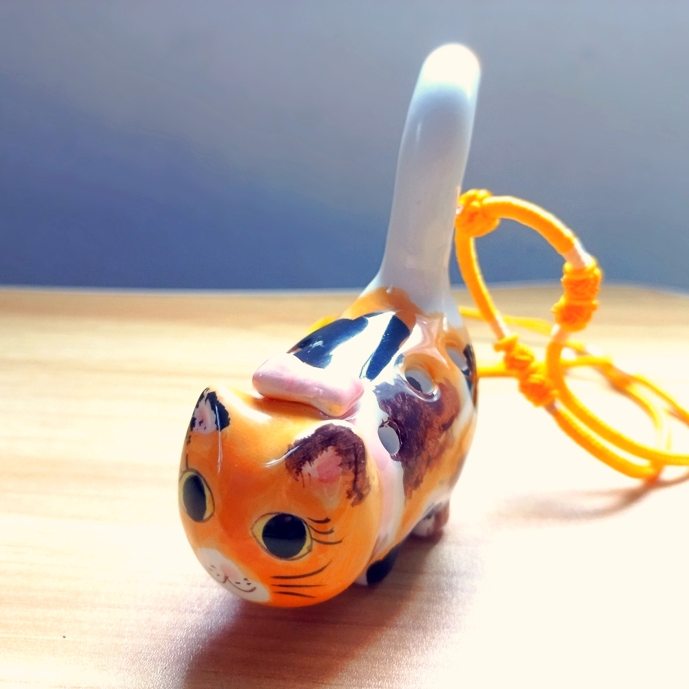 SALE RARE ITEM: Ceramic Cat Ocarina Flute Original Taiwan 10-Tone PREMIUM +Buku Tutorial & Lagu /Ser