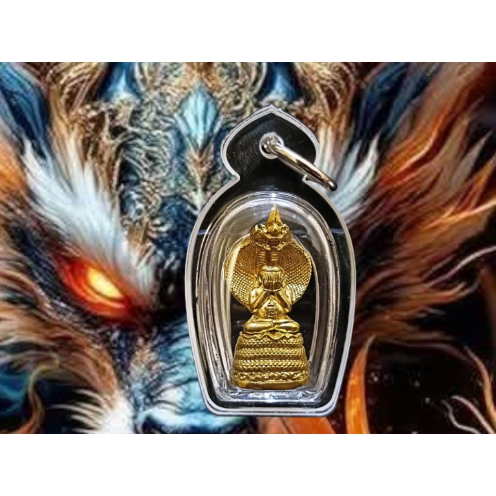 Liontin Phra Pidta Phaya Raja Naga/ Lp Maha Sila