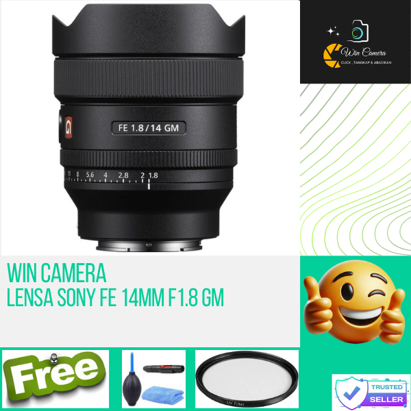 Lensa Sony FE 14mm f1.8 GM / Lensa Kamera Sony / Lensa Camera Sony / Lens Kamera Sony / Lens Camera 