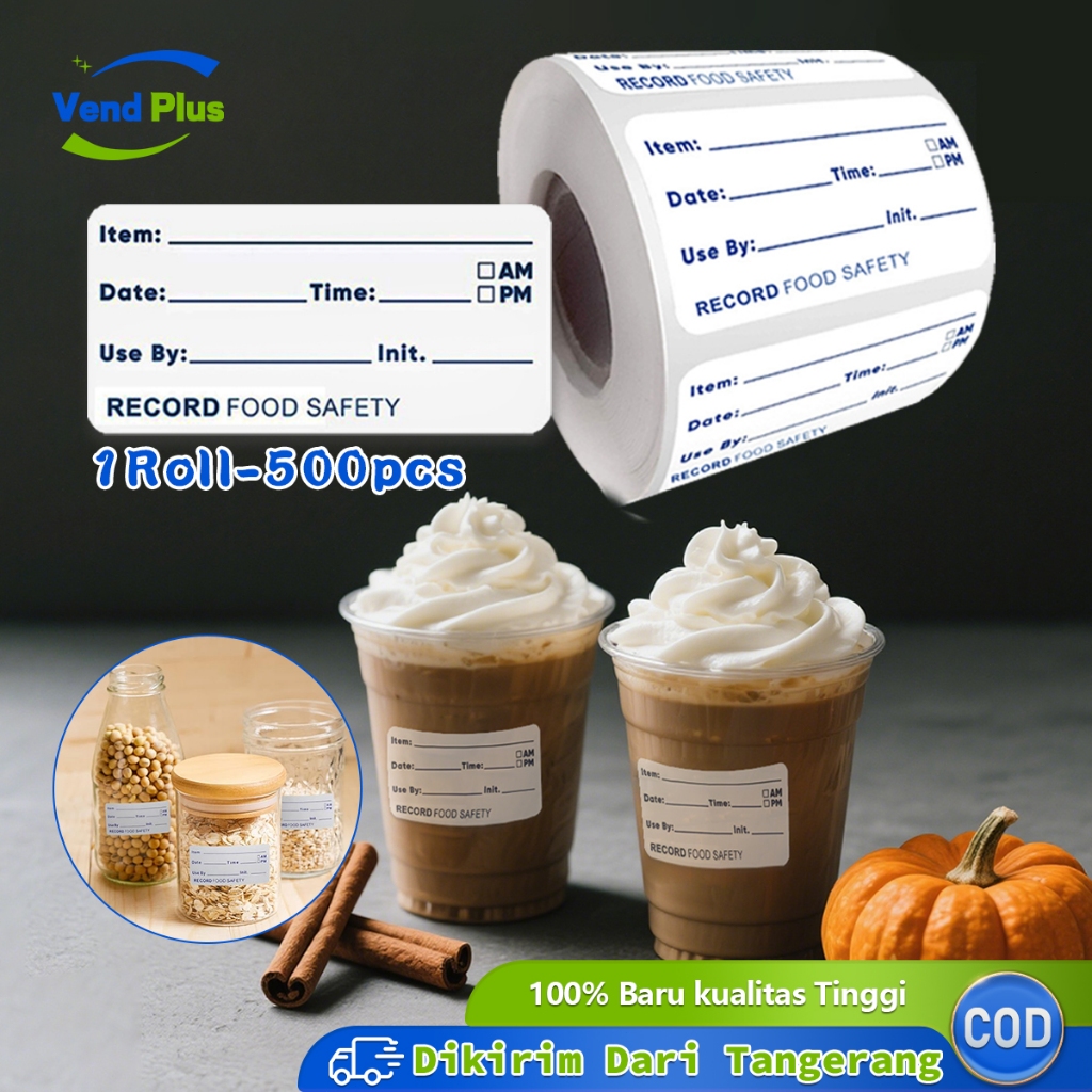 

500pcs/Roll Stiker Tanggal Kadaluwarsa Stiker Expired Date Food Storage Label Serbaguna