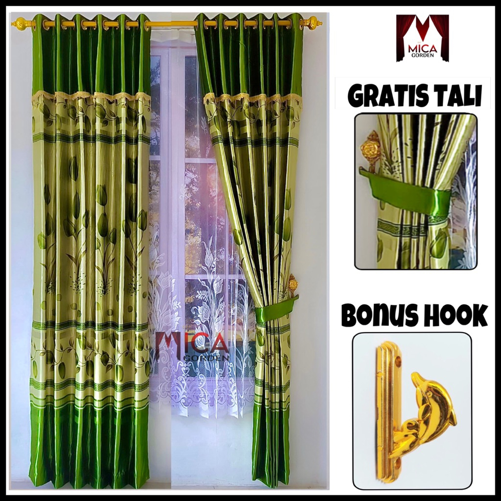 Gorden blackout terbaru murah motif bunga tulip glosy