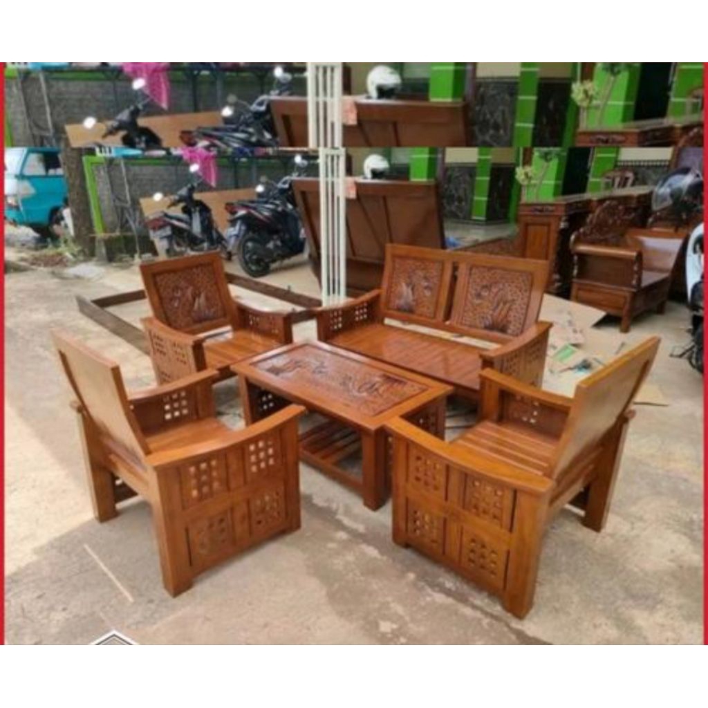RAY kursi tamu jati mentah blm finishing