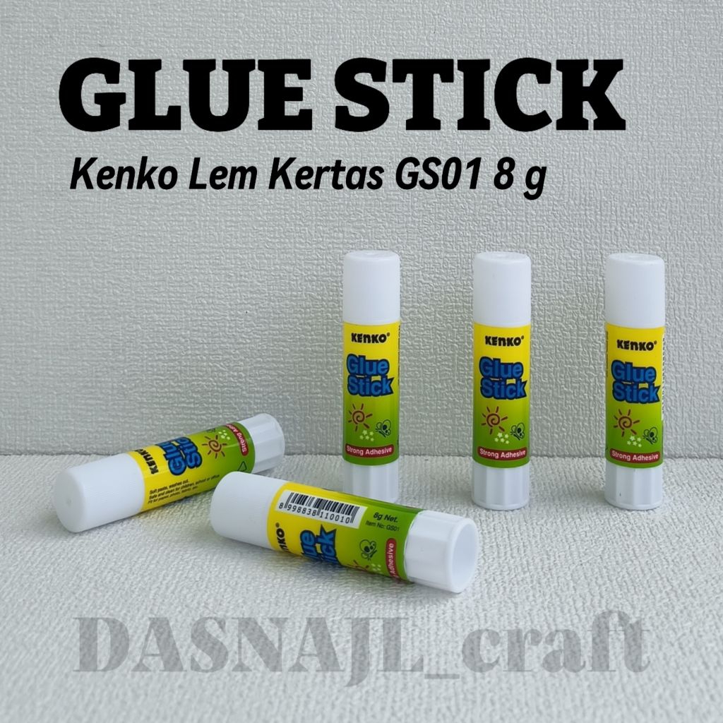 

( 1 pcs ) Glue Stick Kenko 8g GS01 Glue Stick 8gr Glue Stick 8gram Lem Kertas Lem stik Lem Roll Lem Batangan Lem Putar