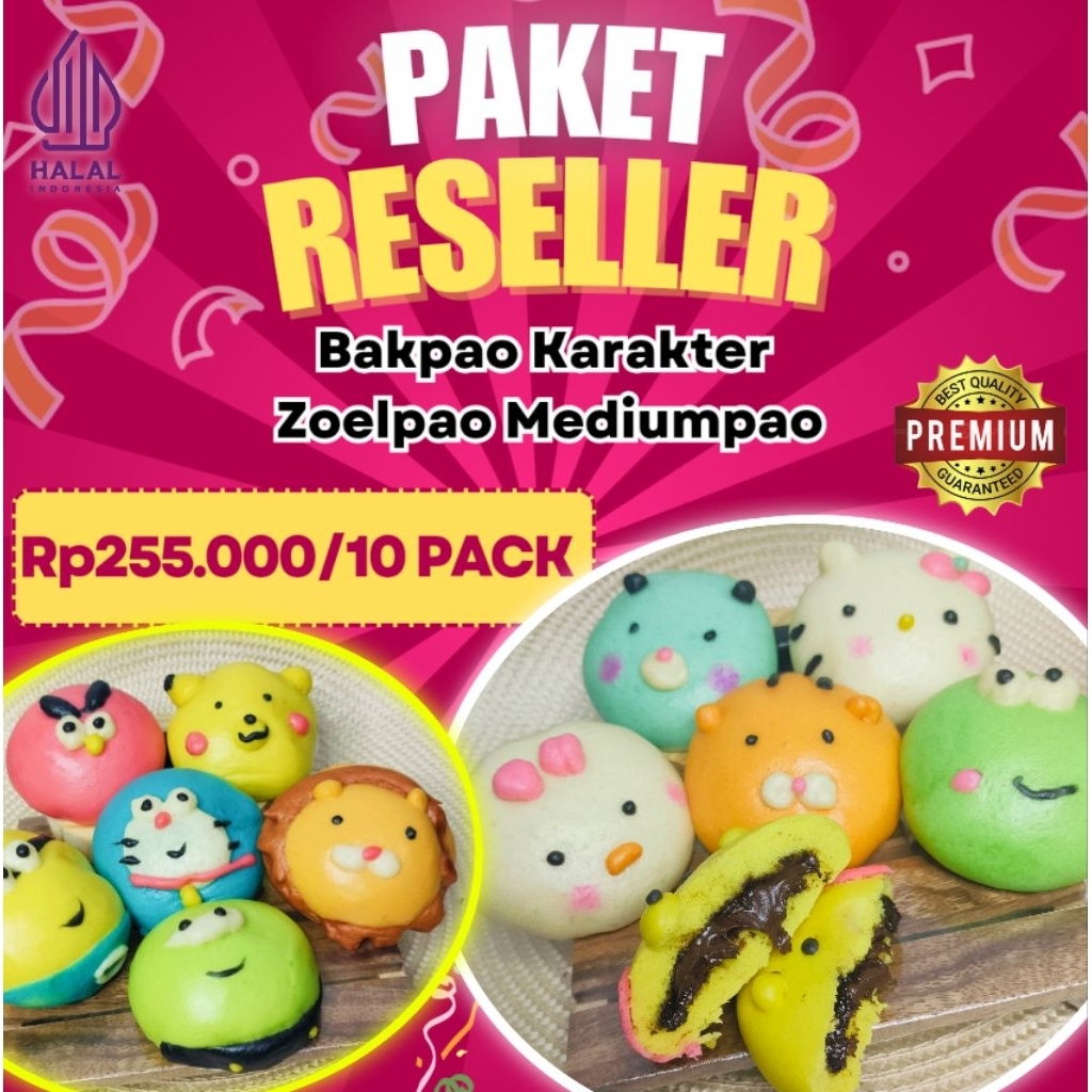 

Khusus Reseller Bakpao Karakter frozen Zoelpao, Special Price Mediumpao 10 pack