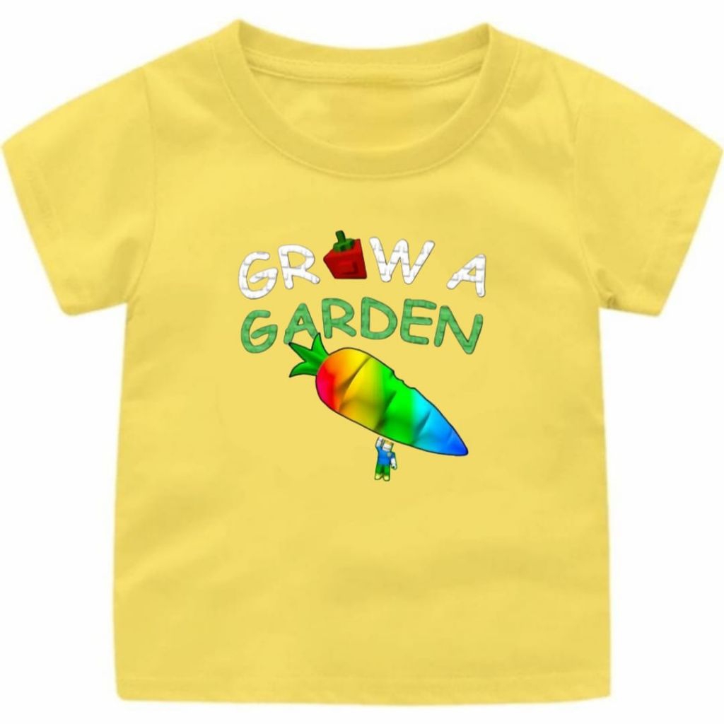 Atasan kaos anak Laki-laki dan perempuan Gambar terbaru Roblox Grow A Garden Pelangi//kaos anak dan 