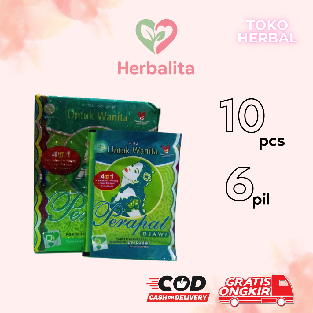 

Herbalita - Perapat Djawi Jamu Untuk Wanita Manjakani Pinang Kayu Serapat Temulawak