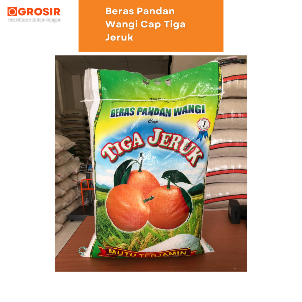 

Beras Bulat Pandan Wangi Asli Cap 3 Jeruk Putih Pulen Bersih