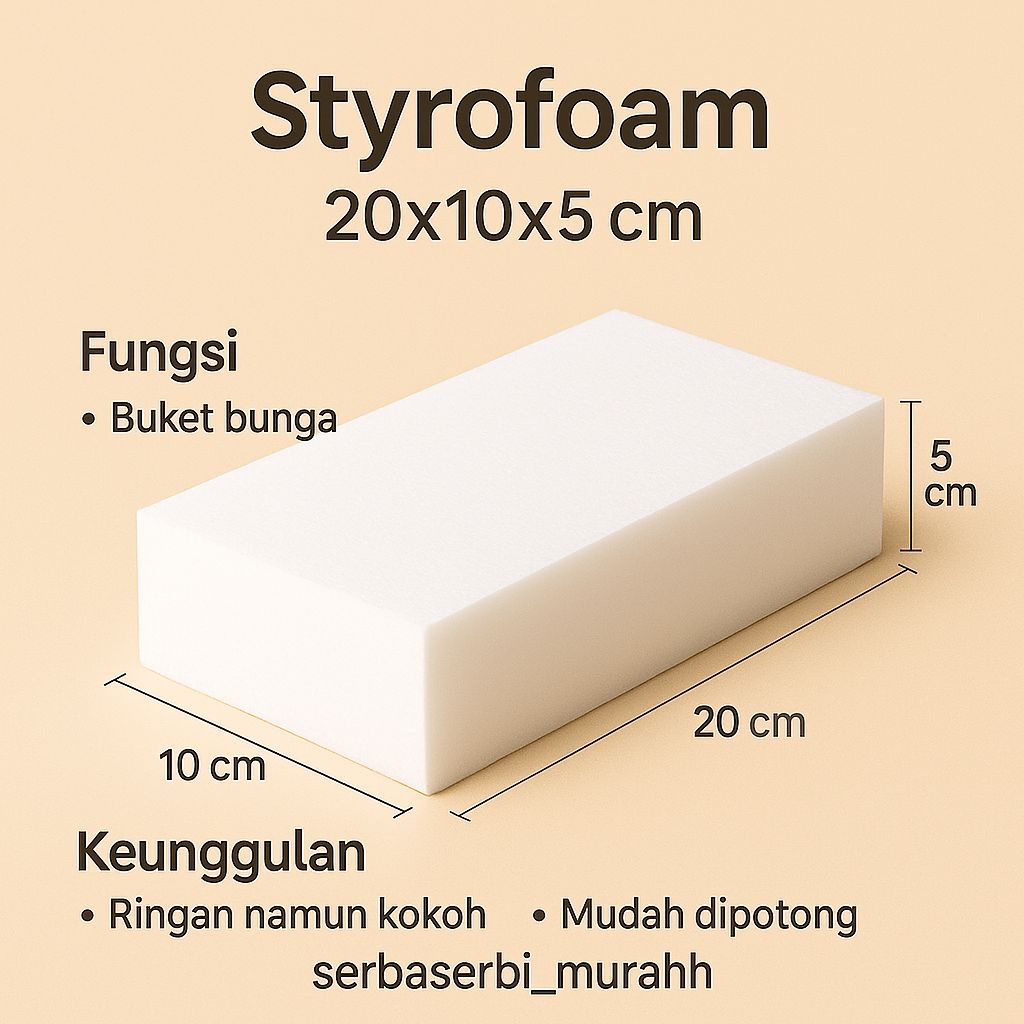 Busa Styrofoam Busa Kering Busa Kering Untuk Buket Bunga Gabus Buket Gabus styrofoam kering TERMURAH
