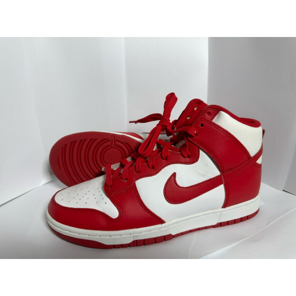 NIKE DUNK HIGH CHAMPIONSHIP WHITE RED / UNIVERSITY RED
