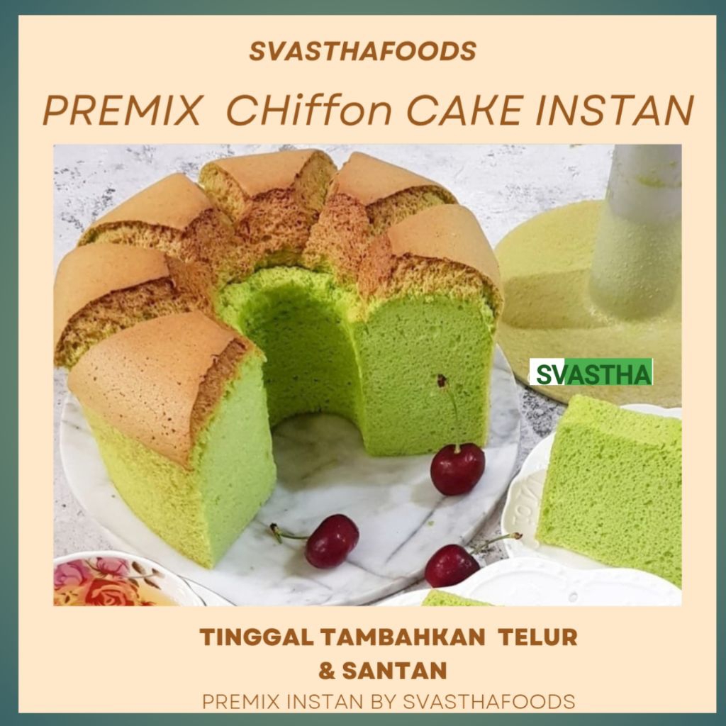 

Tepung Instan Chiffon Cake Hanya Perlu Menambahkan Telur