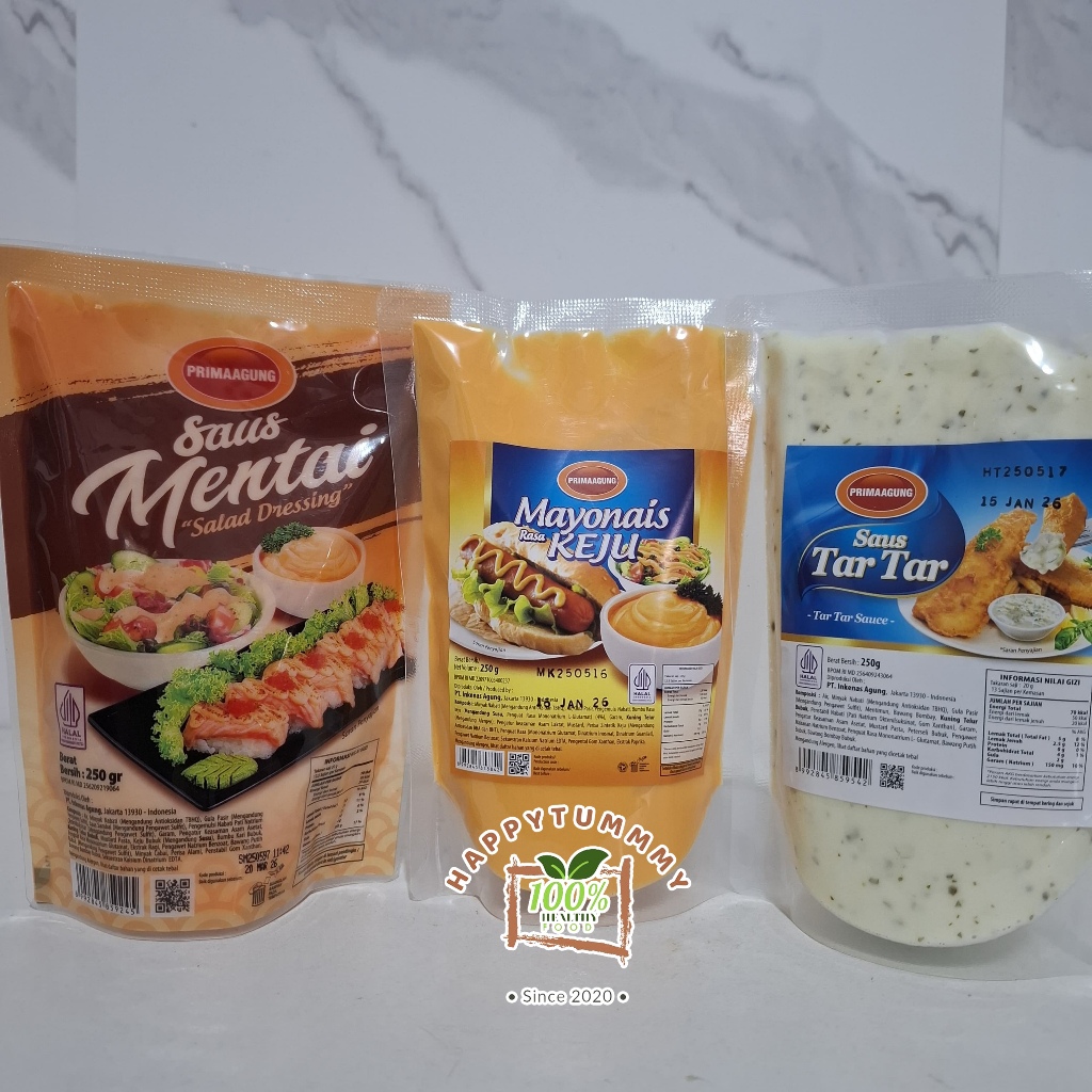 

HPT Prima Agung Saus Mentai | Saus Tar Tar | Saus Keju ALL VARIANT HALAL!!!