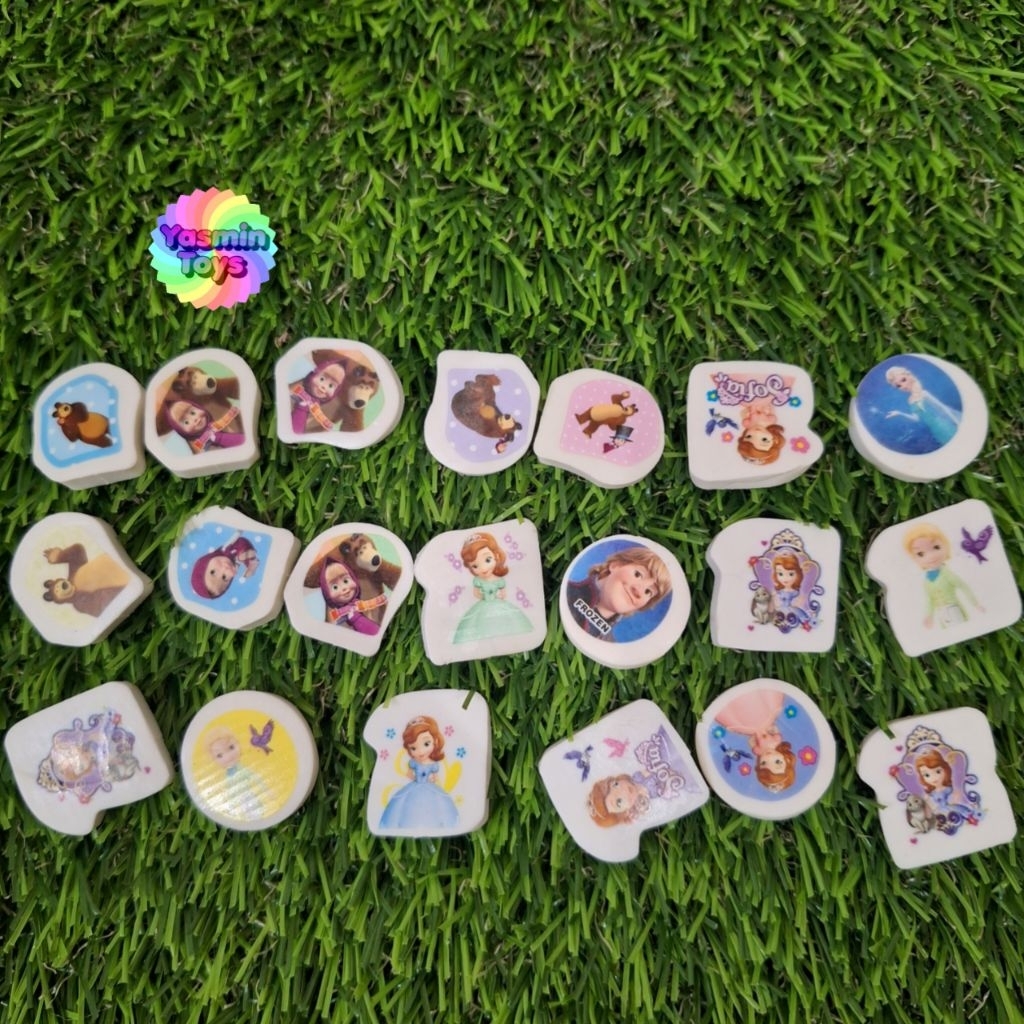 

50pcs penghapus mini bulat dan kotak