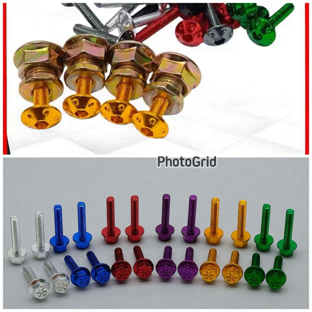 BAUT PROBOLT VISOR MODEL BINTIK PLUS BAUT ANTI JEBOL NMAX AEROX LEXI PCX ADV DLL