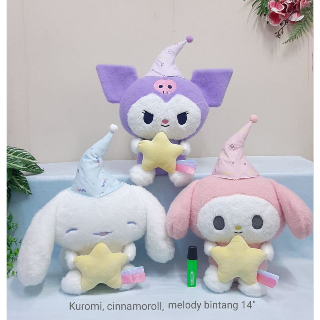 Boneka Lucu Kuromi Melody Cinnamon Roll