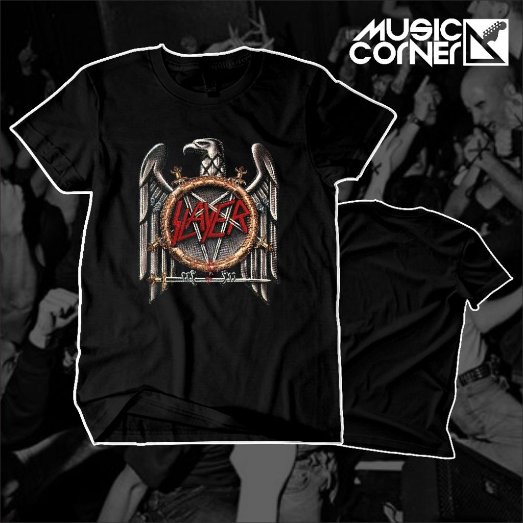 Music corner - Kaos Band Slayer/Baju Band Slayer/Kaos Music  Slayer Burung.