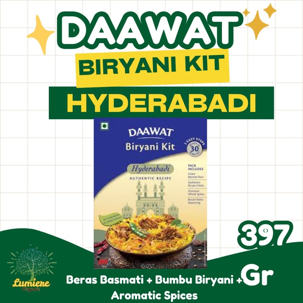 

Daawat Biryani Kit Hyderabadi #berasbasmati #30menitmasak
