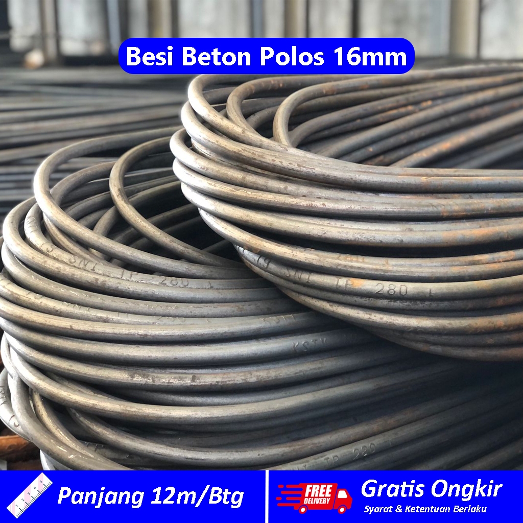 Besi Beton Polos 16mm / Besi Polos 16 / Harga Besi 16 / Jual Besi 16