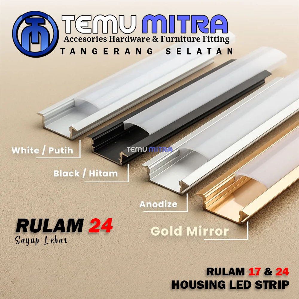 RUMAH LAMPU LED STRIP HUBEN, Led houshing, Cover rumah lampu, Rumah lampu led strip Alumunium,LED Ho