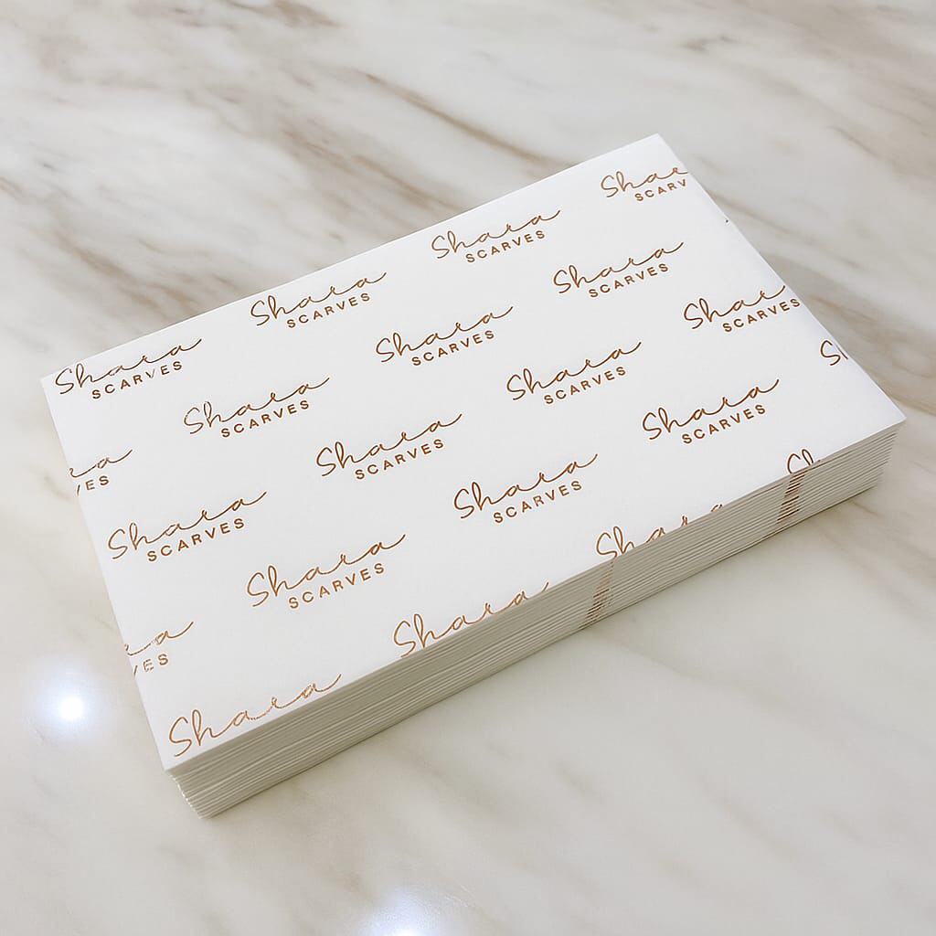 

(Custom Logo) Doorslag Cetak Logo Kertas pecking Tisu Roti Perlengkapan pekejing Hijab Baju Sepatu