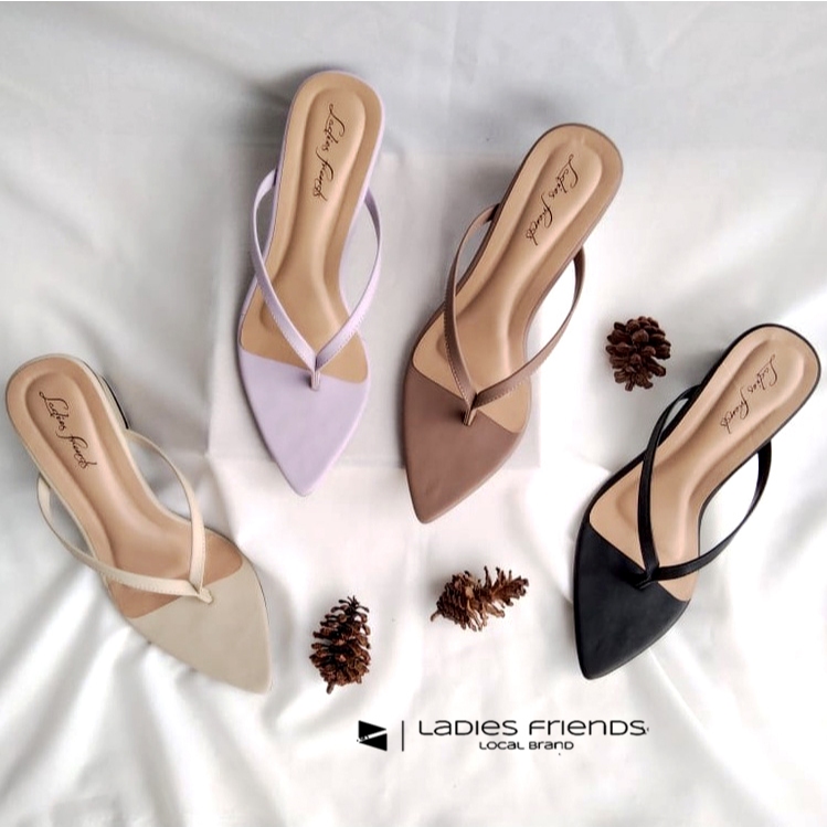 Sandal wanita terbaru Sendal Heels Jepit Wanita Tinggi 5Cm NS-511