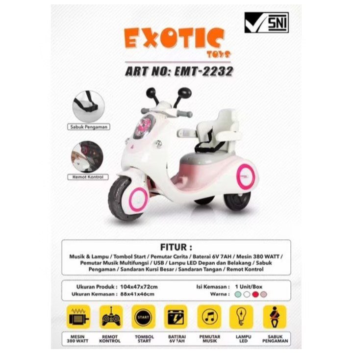 (Ada Remote) Mainan Motoran Anak Exotic EMT2232 EMT2232 EMT2232