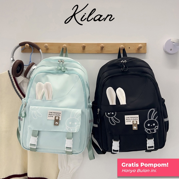 HUMAIRA Tas Ransel Wanita Lucu Backpack Sekolah Fashion Korea Muat Laptop - RS0011