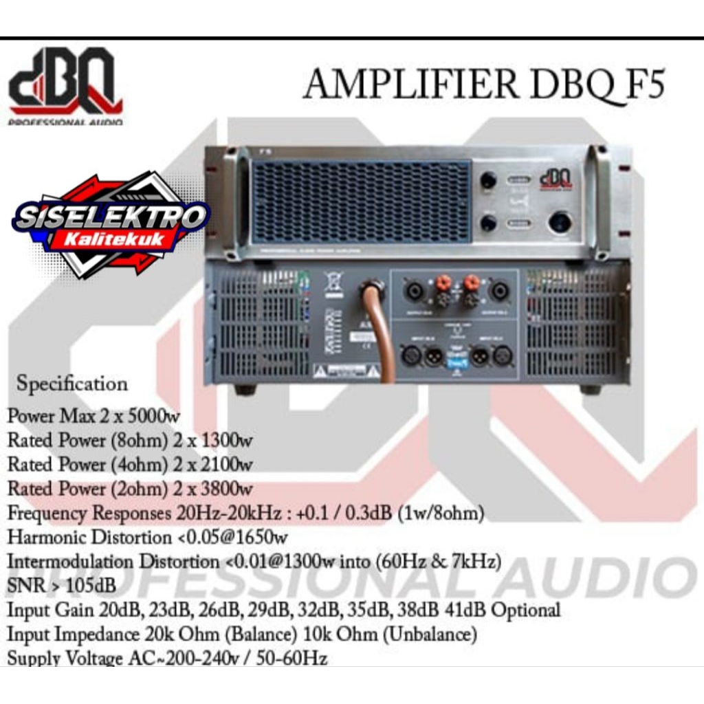power amplifier dbq f5 power class td dbq d5