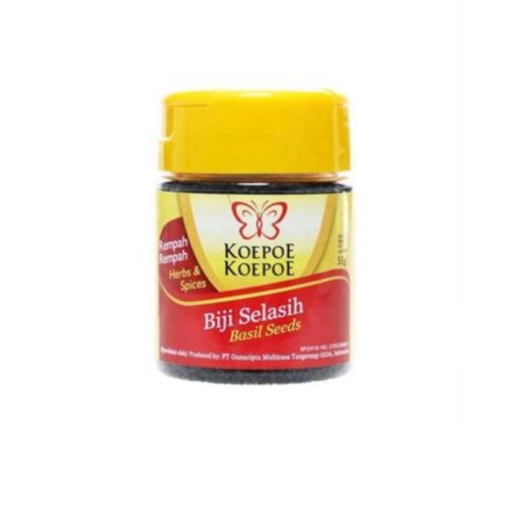 

Biji Selasih / Basil Seeds Koepoe-Koepoe (50gram)