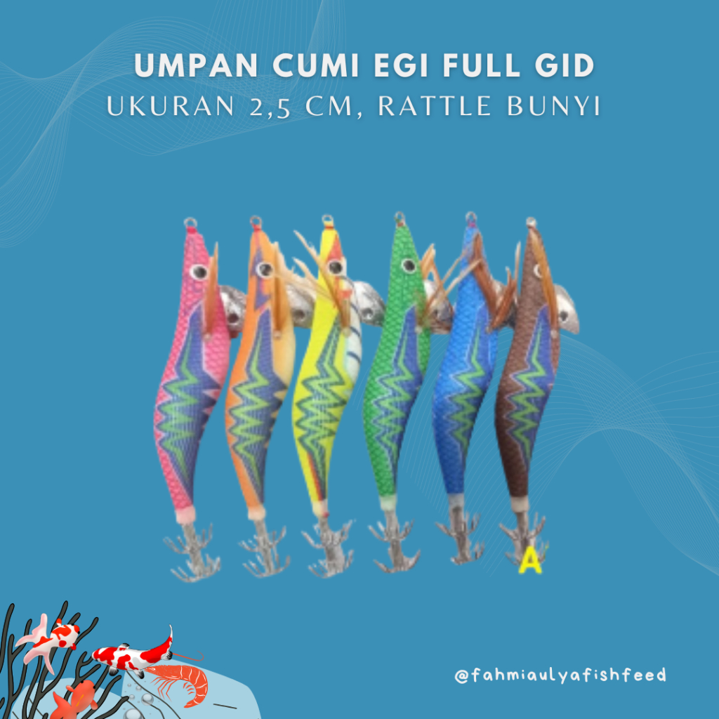 Umpan Cumi EGI 2.5 FULL GID dan Rattle Berbunyi