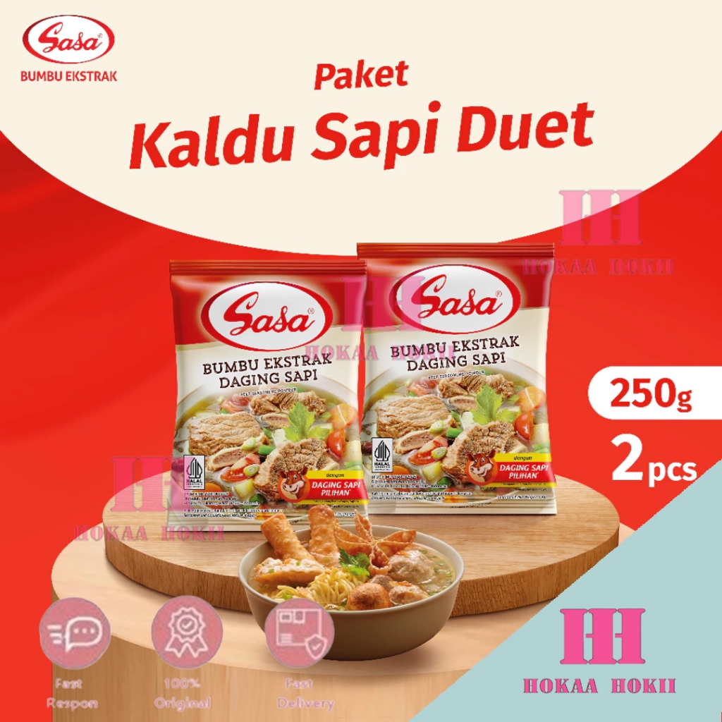 

Sasa Paket Kaldu Sapi Duet Bumbu 250gr - Isi 2 Pcs