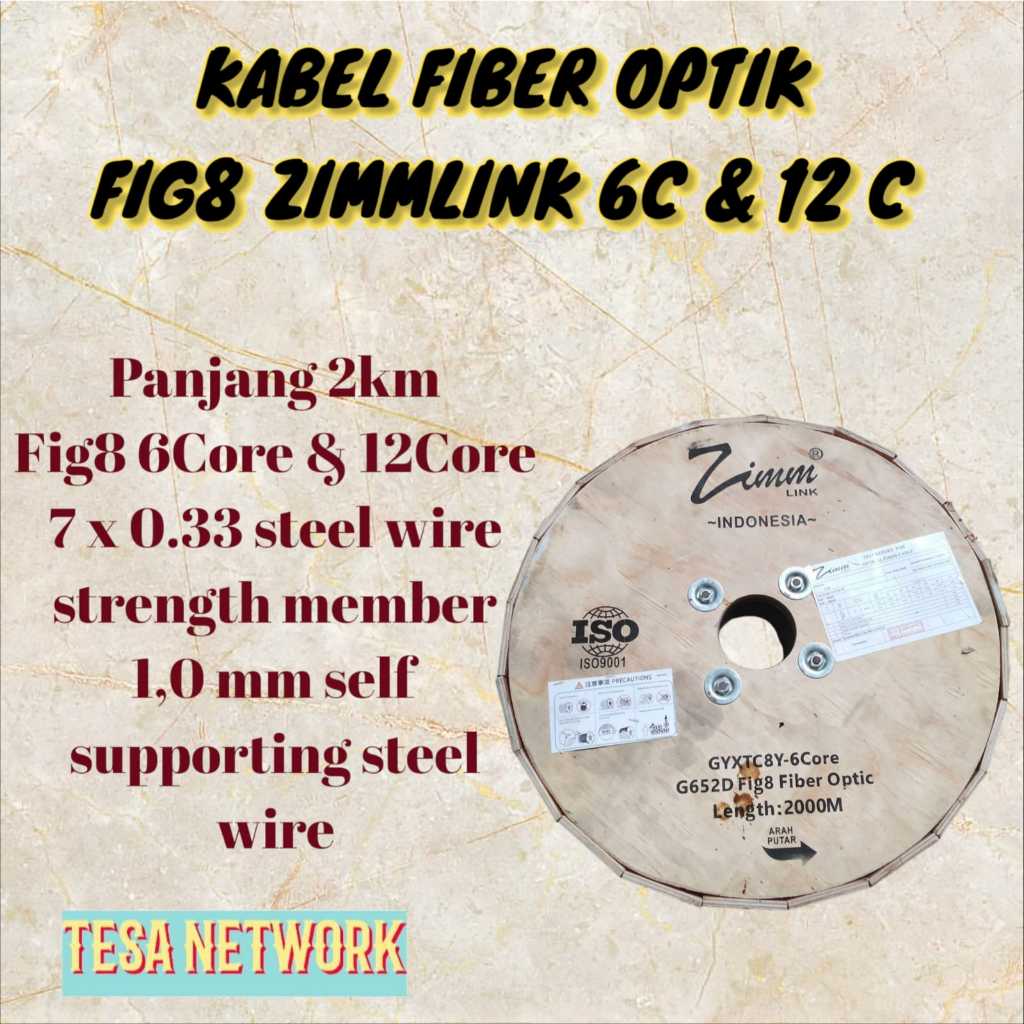 KABEL FIBER OPTIK ZIMMLINK FIG8 6CORE // FIG8 12CORE 2KM