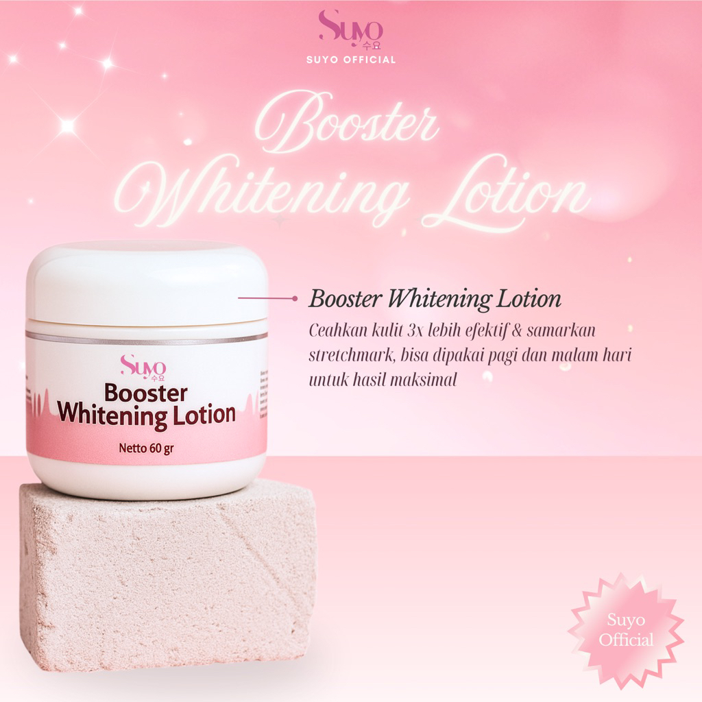 suyo booster whitening/ lotion pemutih ampuh bibit whitening BPOM