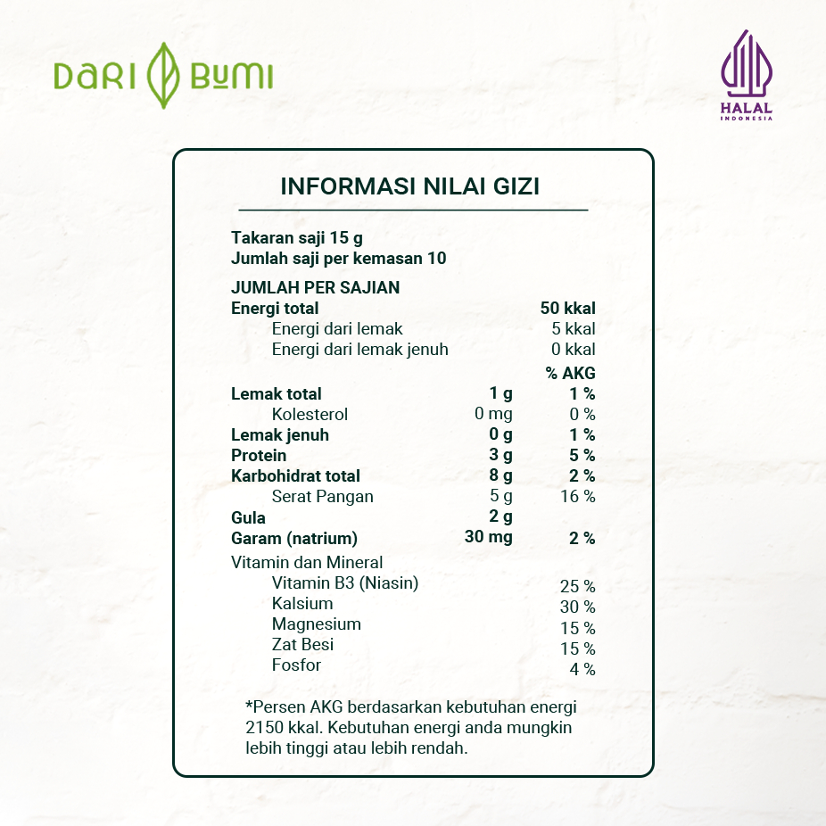 

RB Bubuk Daun Kelor 400 Gr Dari Bumi - Moringa Drink Serbuk / Bubuk Daun Kelor