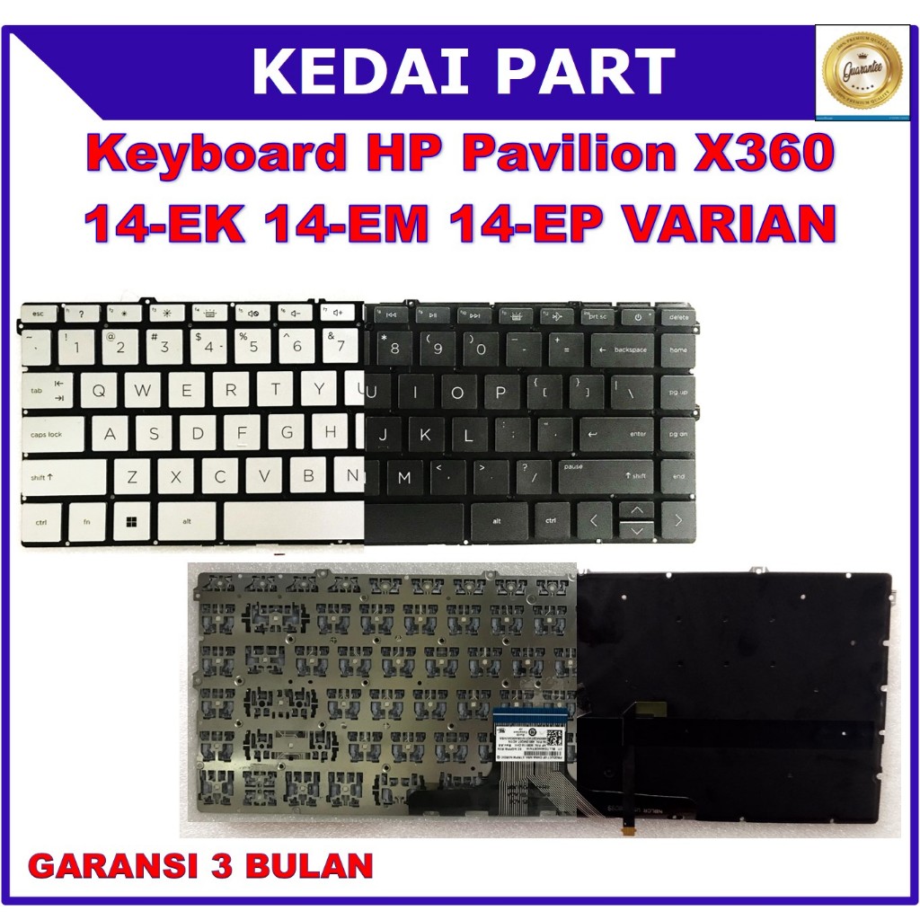 Keyboard HP Pavilion X360 14EM 14-EP0001TU 14-EP0018TU 14-EP0019TU 14-EP0088TU 14-EP0556TU Silver Bl