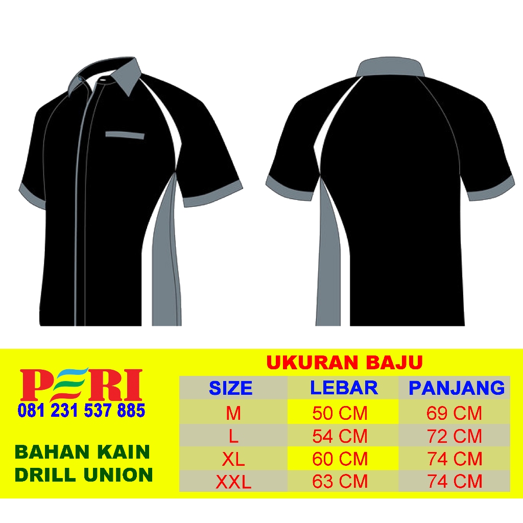 HEM KATELPAK MURAH BAHAN DRILL UNIONE