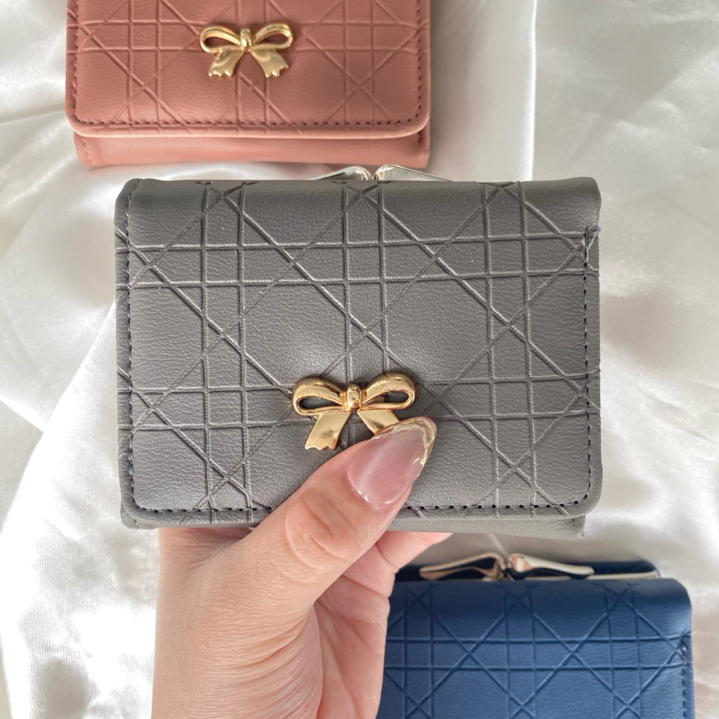 Dompet Lipat Mini - Ribbon / Dompet Lipat Dompet Mini Dompet Kecil Fashion Dompet Wanita dan Dompet 