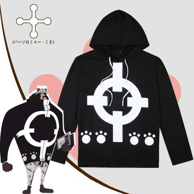 Kaos Hoodie Anime One Piece Bartholomew Kuma Cosplay