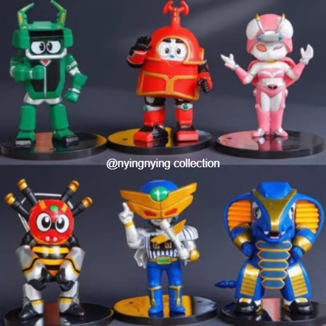 [6PCS] B-ROBO KABUTACK Figure Robot Kabutaku Toper Kue