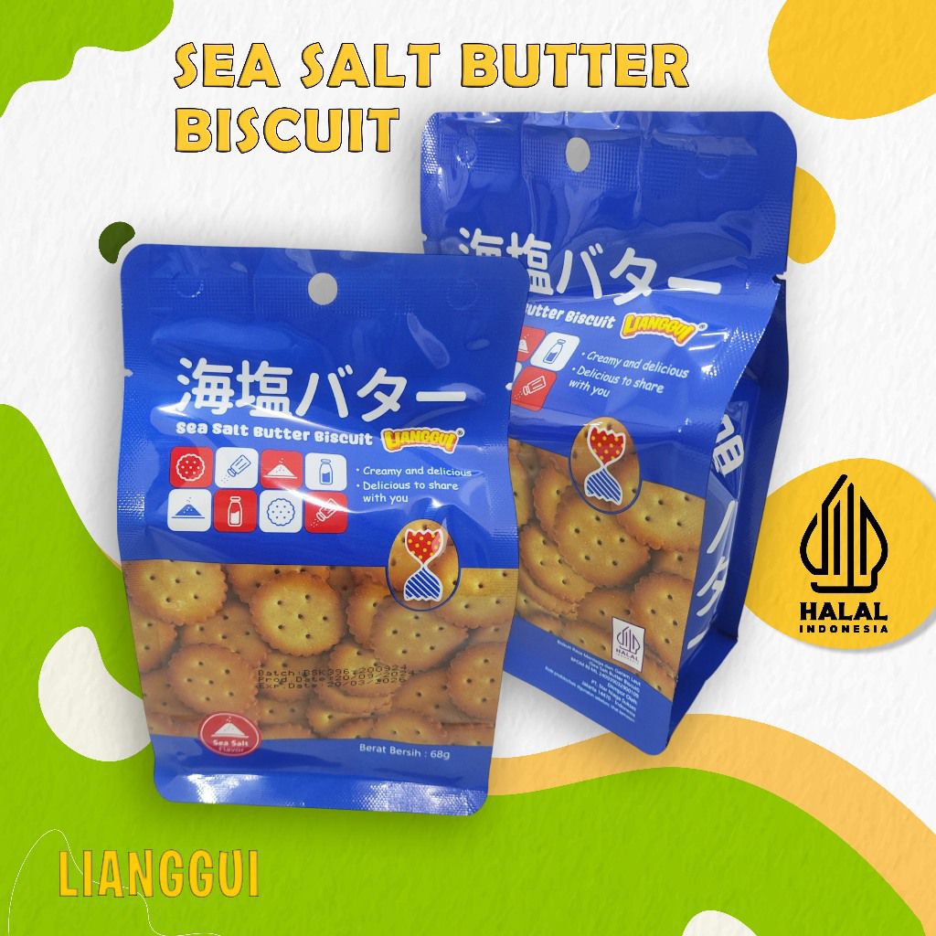 

Lianggui Sea Salt Butter Biscuit [Biskuit Rasa Mentega dan Garam Laut HALAL