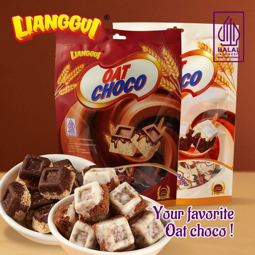 

Oat Choco 90gr - Cemilan Sehat Dengan Kombinasi Oat dan Cokelat Lezat Lianggui HALAL