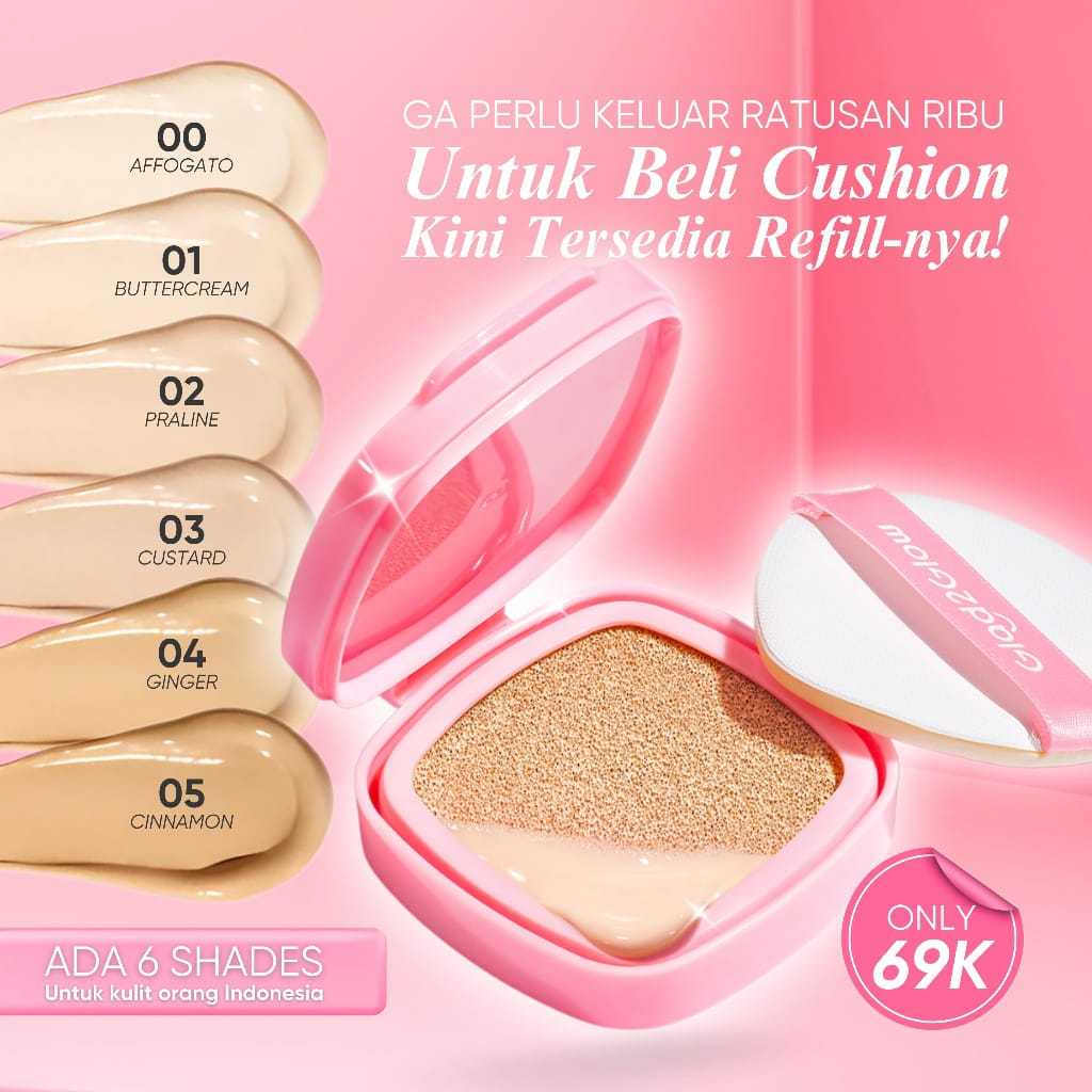 NEW|Glad2Glow Perfect Cover Cushion Refill | Foundation Bedak Padat Make Up Bedak G2G BB Cream CC