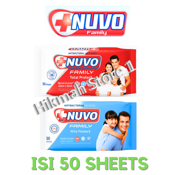 NUVO Antiseptic Wet Wipes 50 lembar