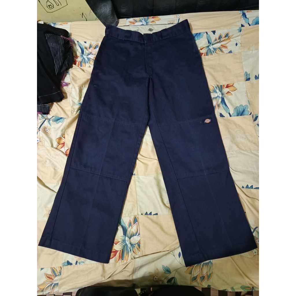dickies double knee dark navy & silver