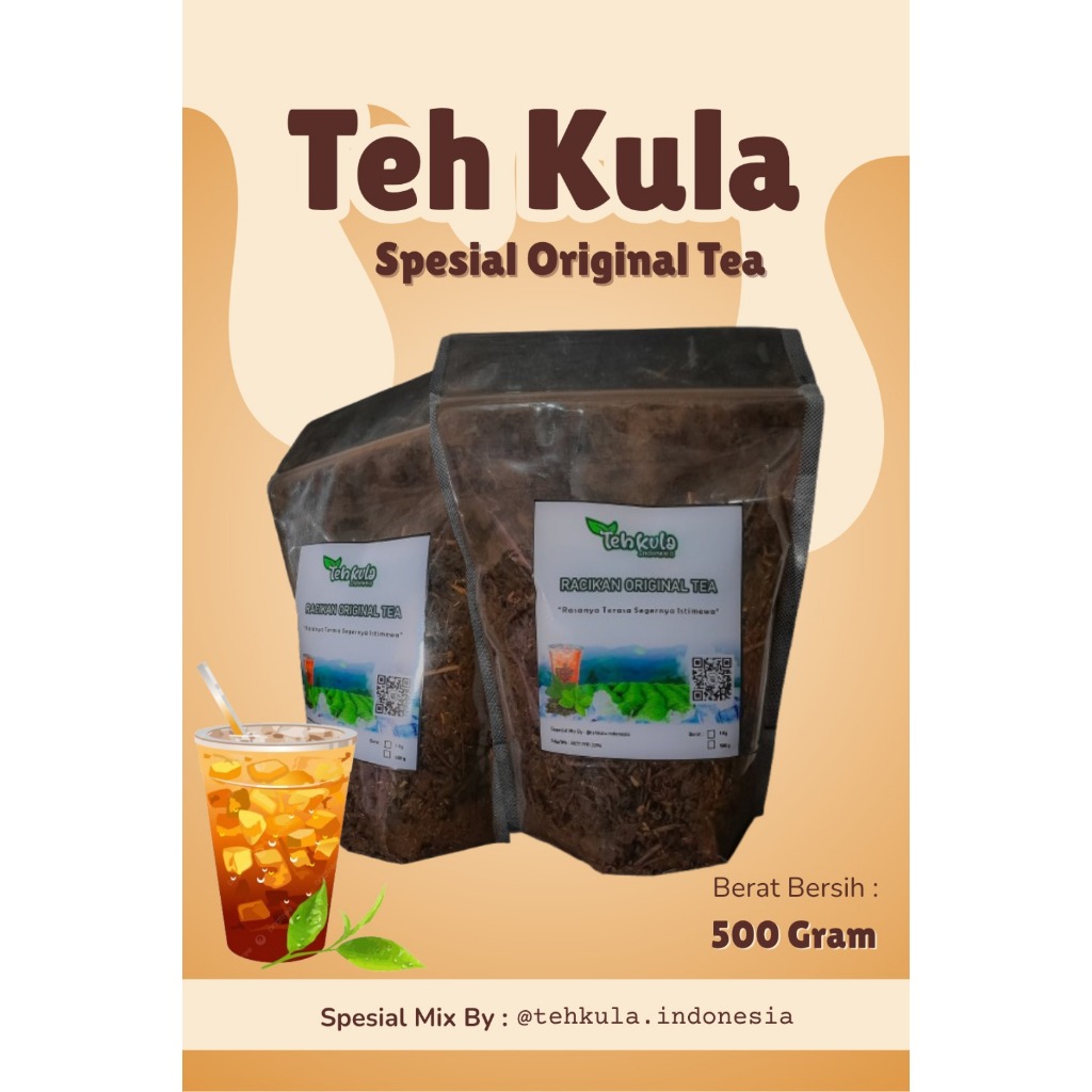 

Teh Racik 500 gram I Teh Kula Original I Teh Racikan Kula Indonesia I Teh Wangi