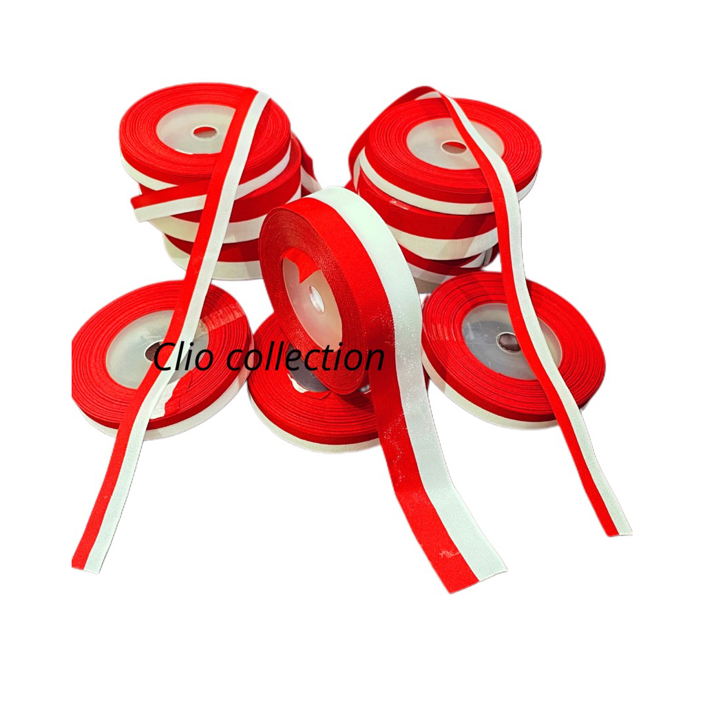 

Pita Merah Putih Bahan Kain Satin Pita Roll Bendera Indonesia 20 Yard